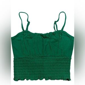 Hollister Green Cotton Halter Top